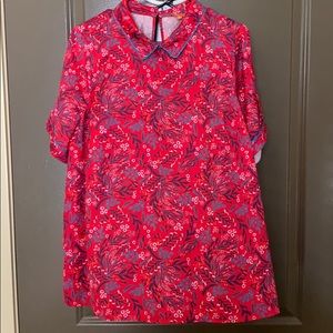 ModCloth Red Floral Top